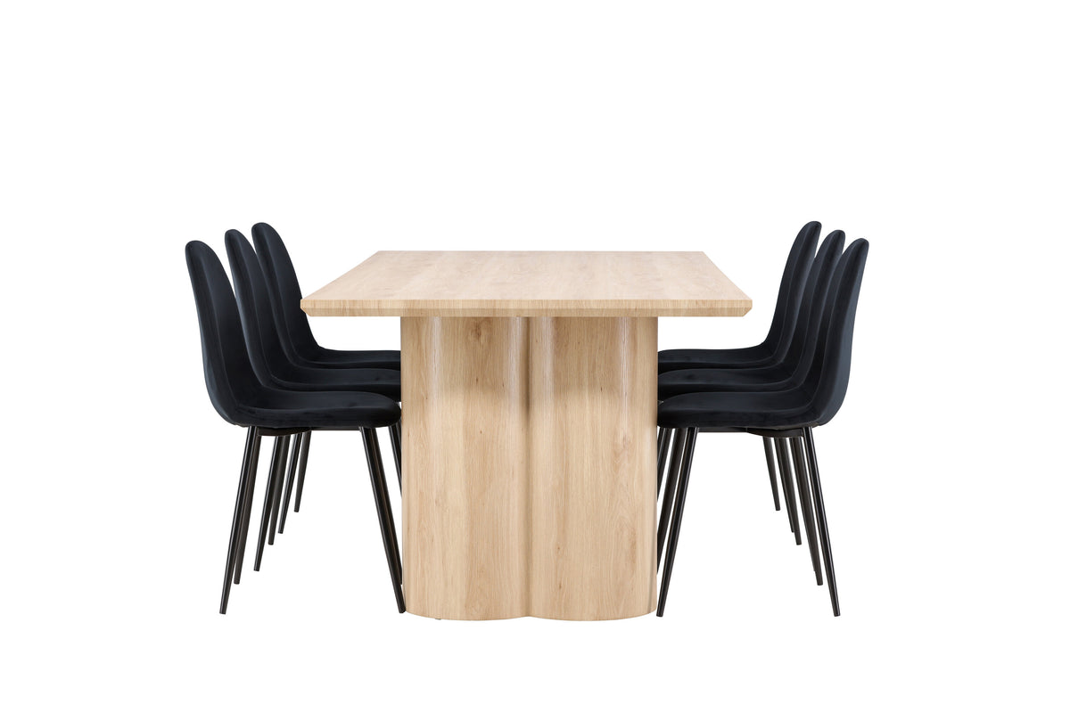 Olivia Matbord med Polar Stolarna – MDF
