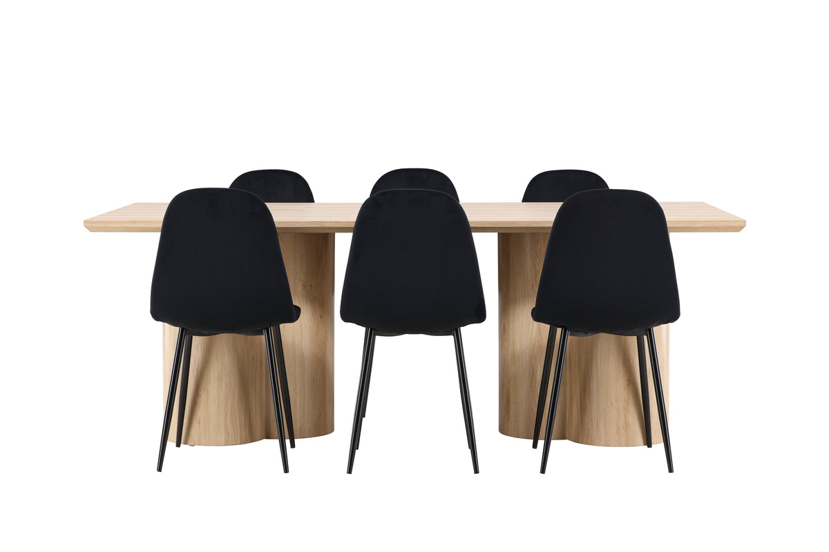 Olivia Matbord med Polar Stolarna – MDF
