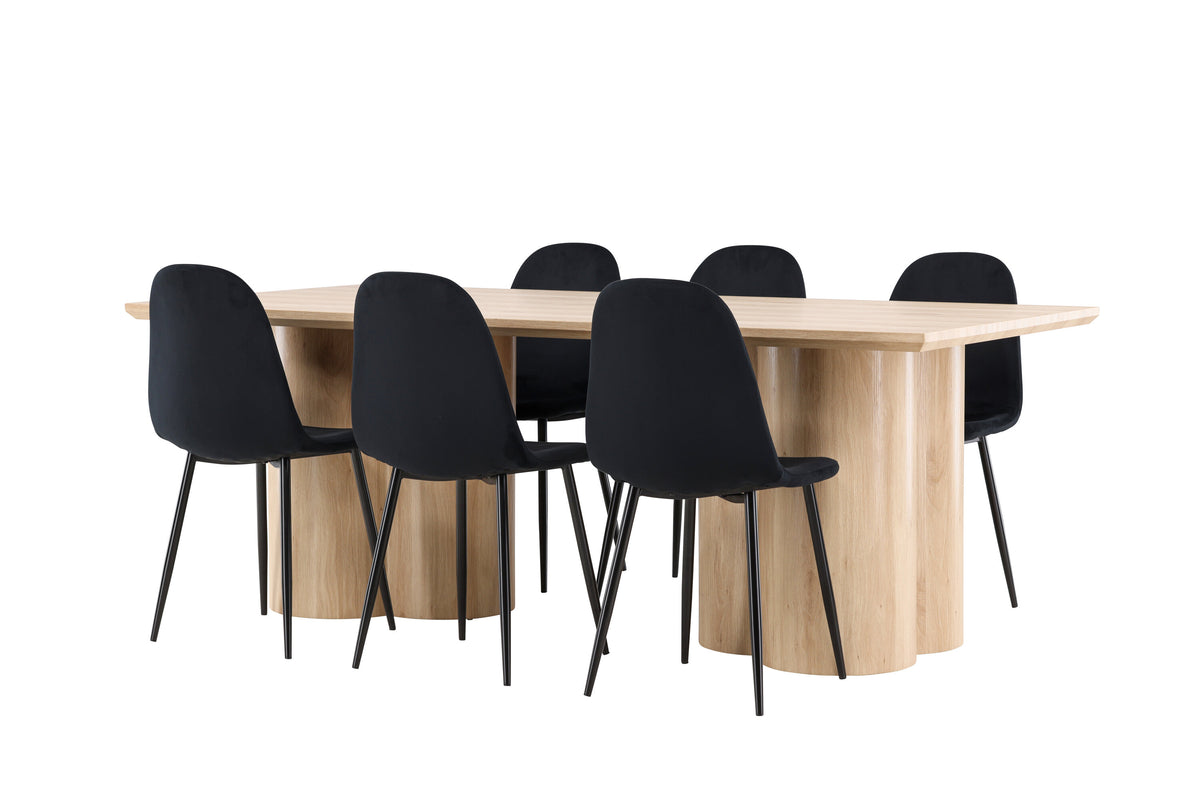 Olivia Matbord med Polar Stolarna – MDF