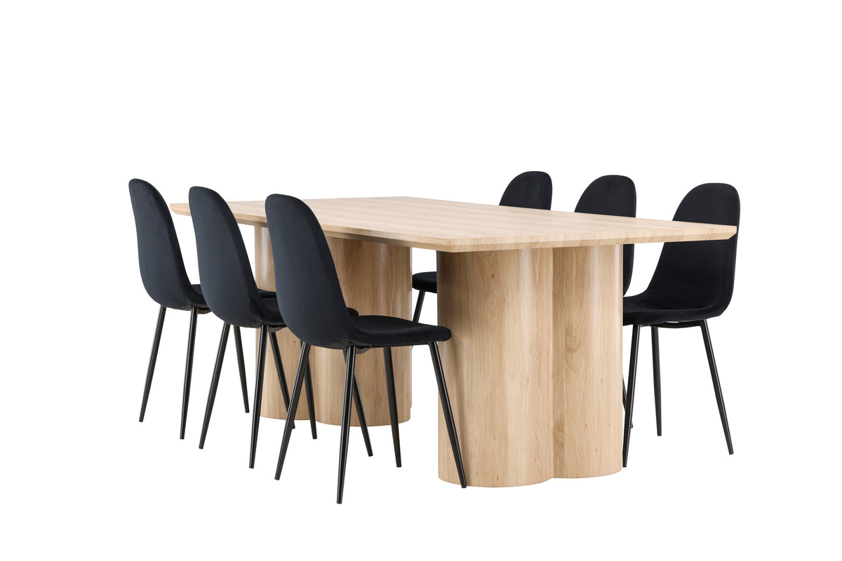 Olivia Matbord med Polar Stolarna – MDF