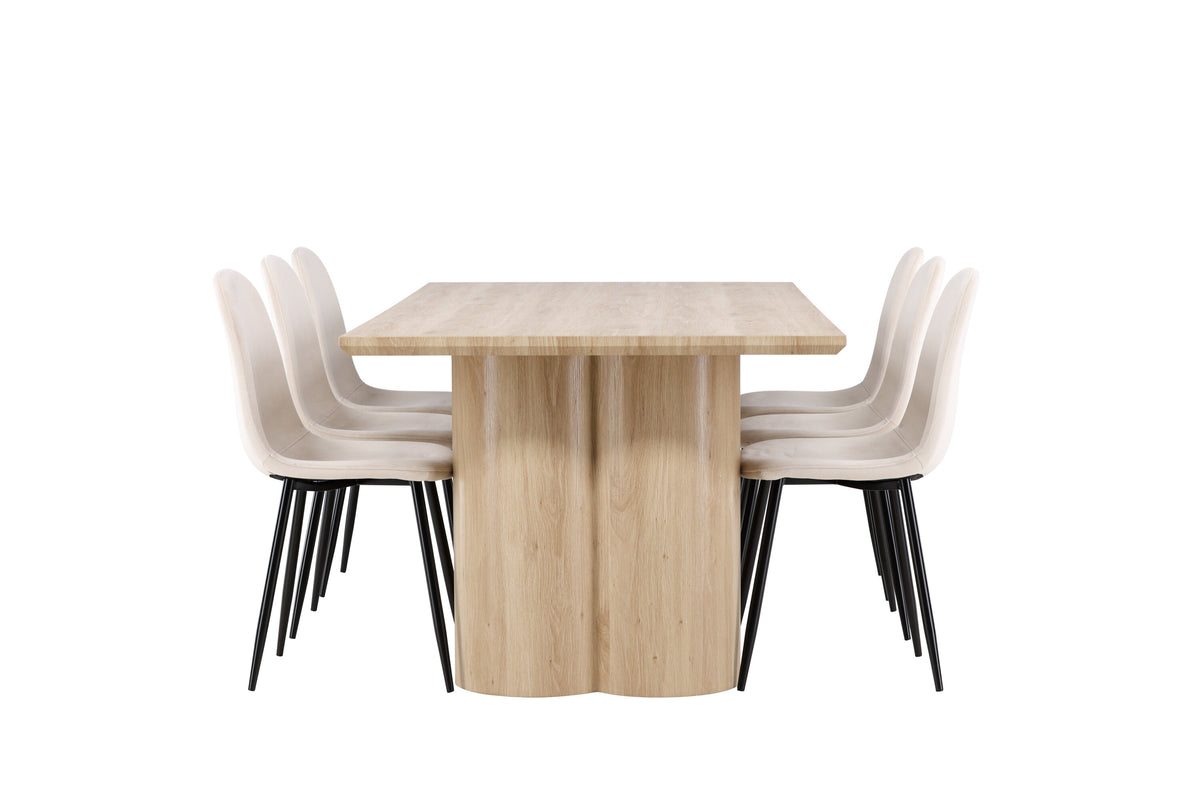 Olivia Matbord med Polar Stolarna – MDF