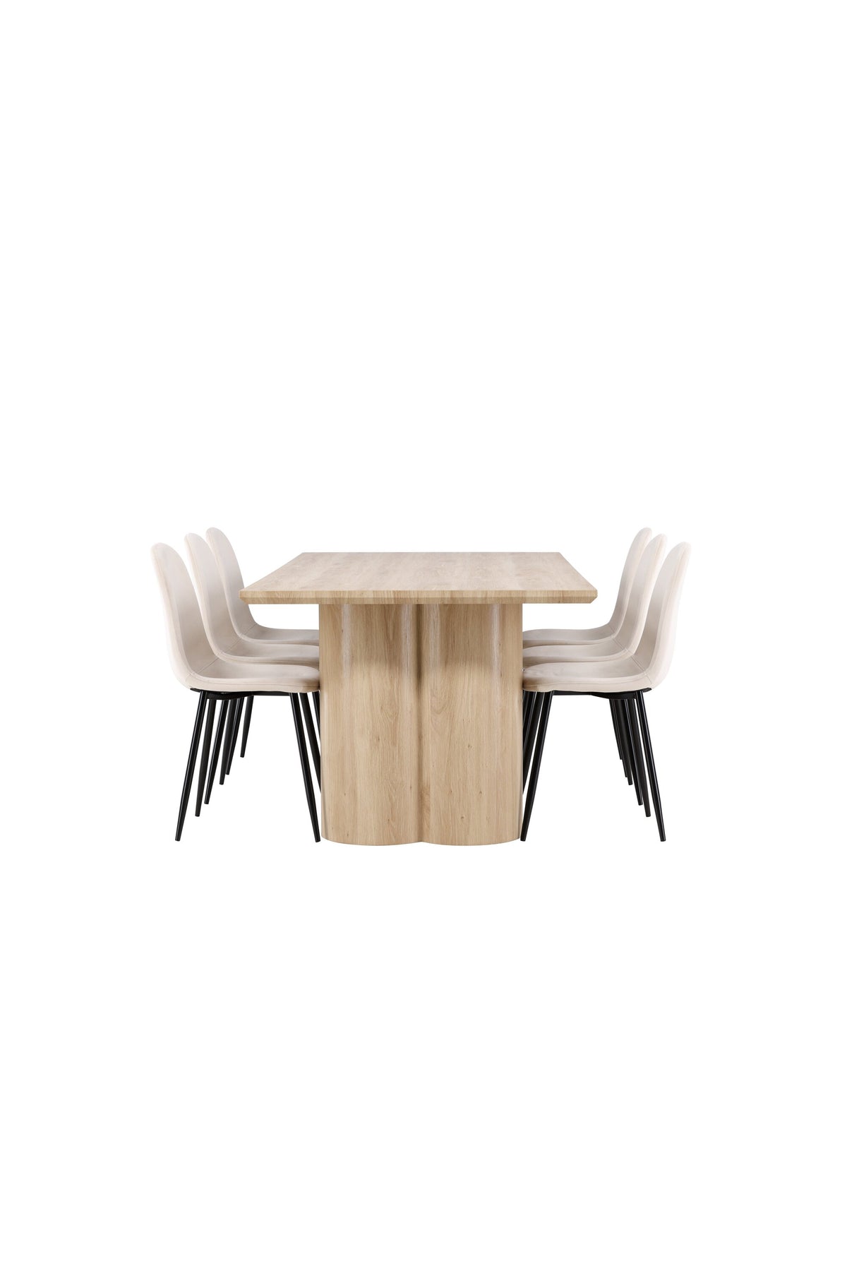 Olivia Matbord med Polar Stolarna – MDF