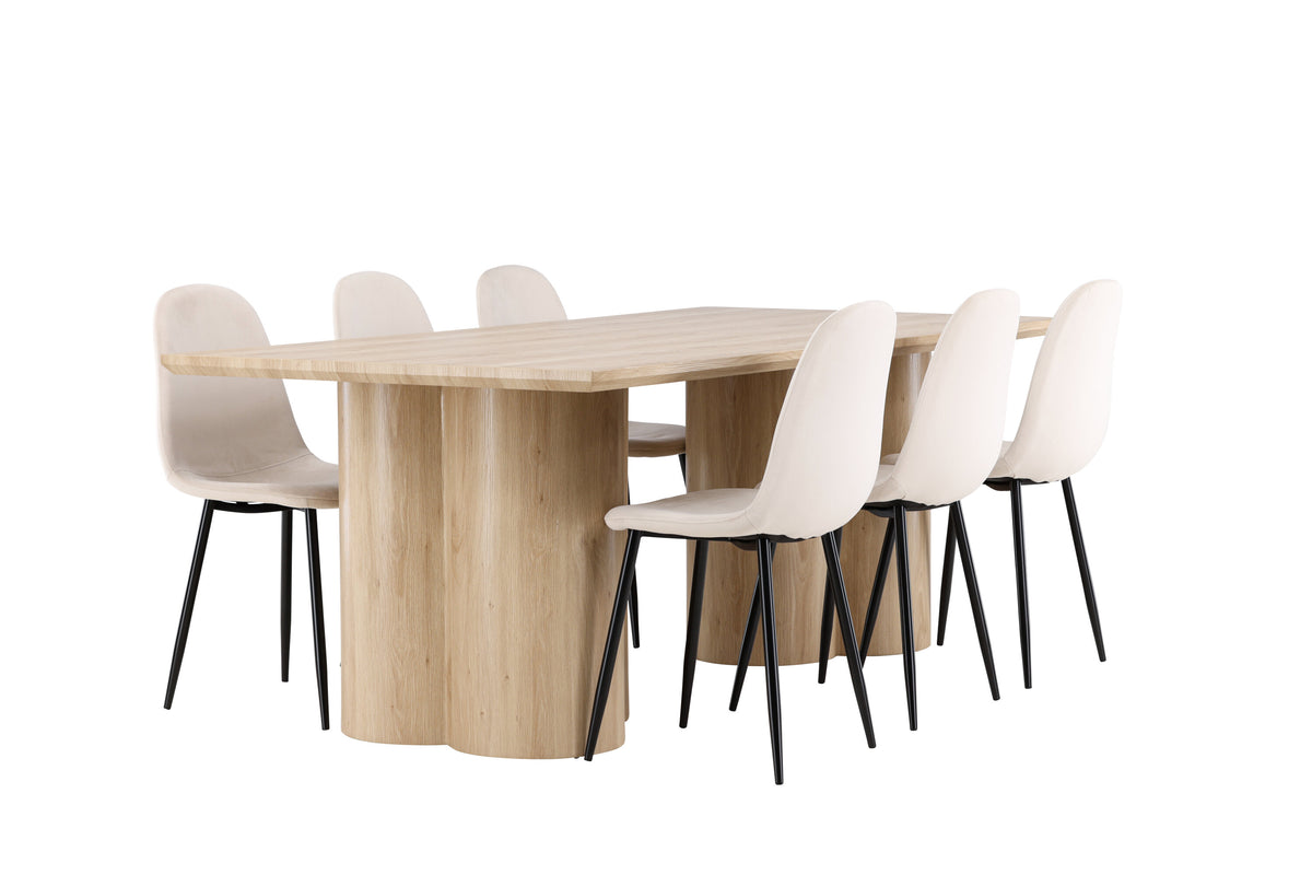 Olivia Matbord med Polar Stolarna – MDF