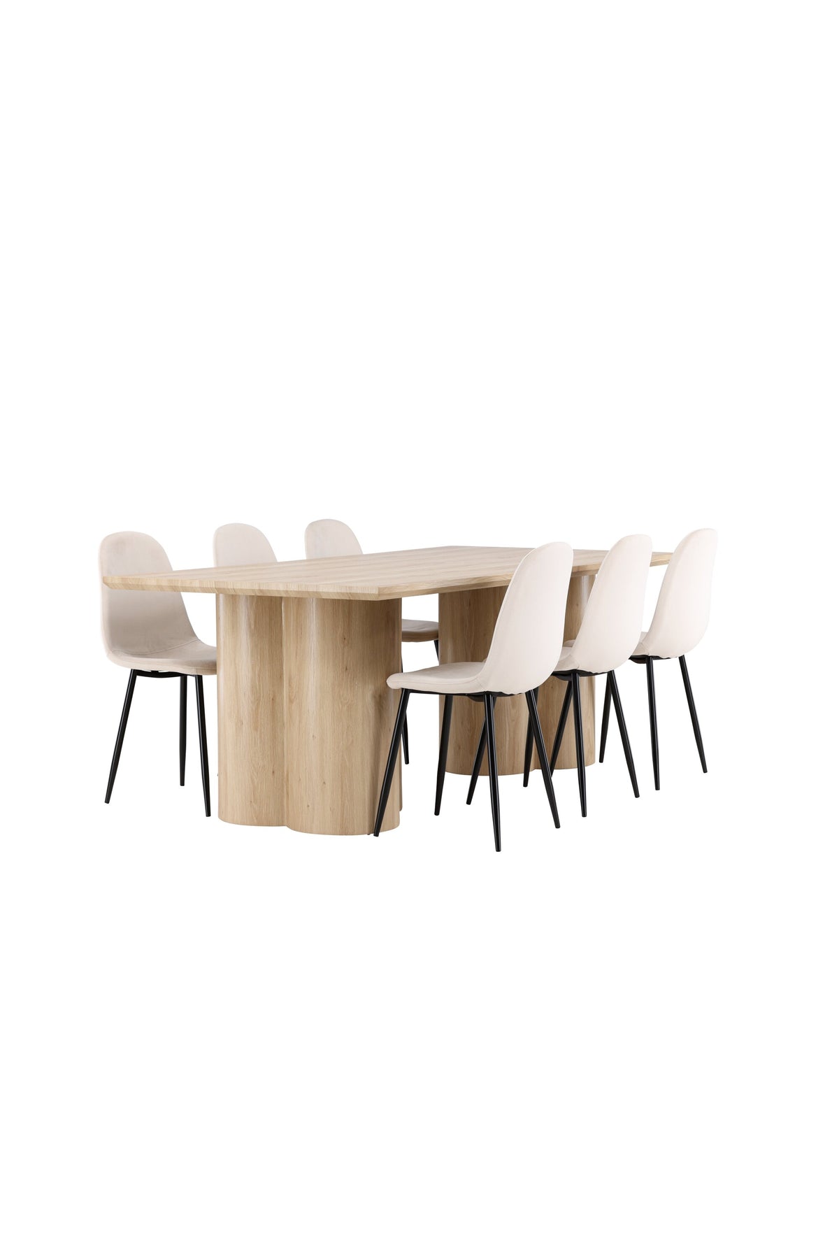 Olivia Matbord med Polar Stolarna – MDF