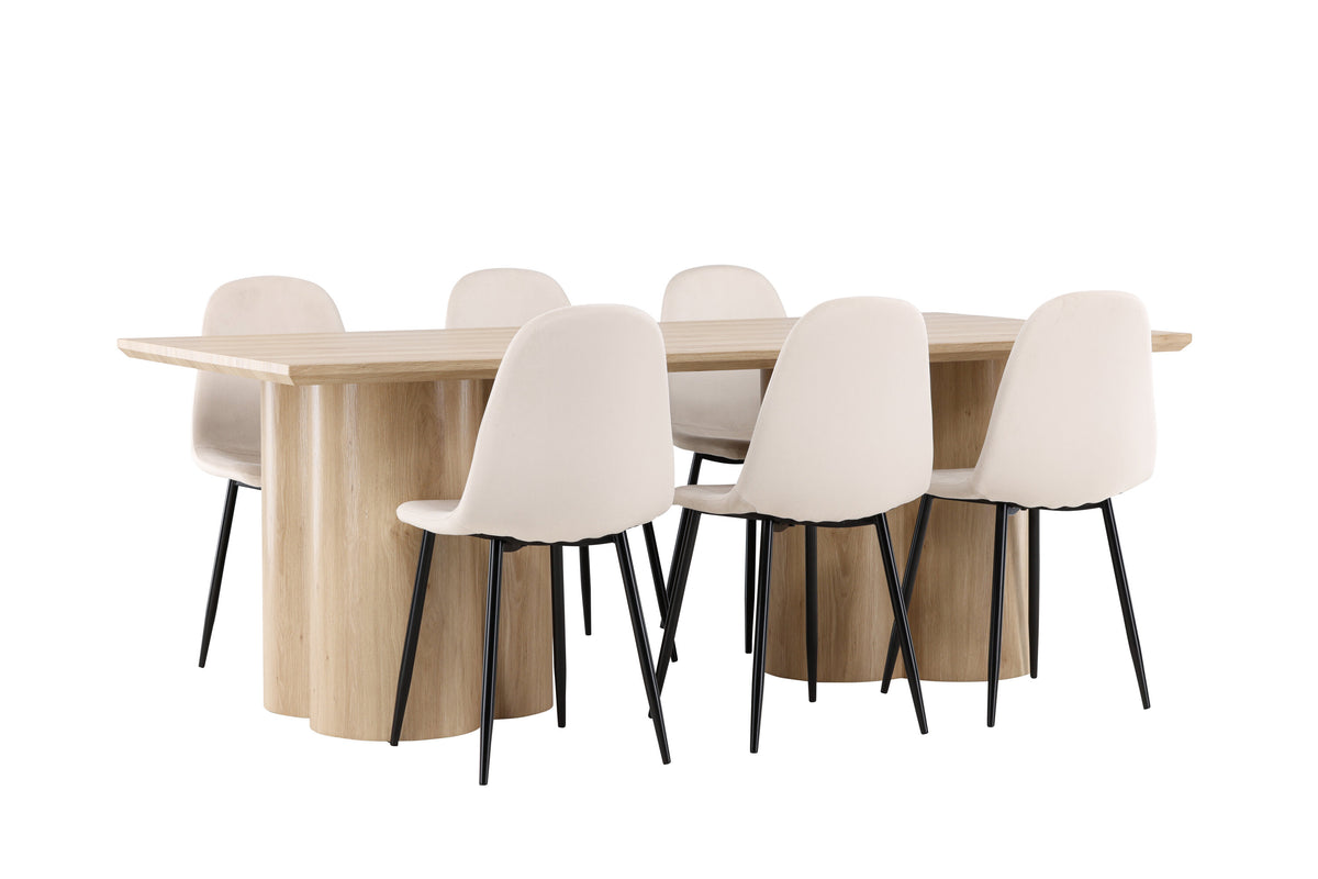 Olivia Matbord med Polar Stolarna – MDF