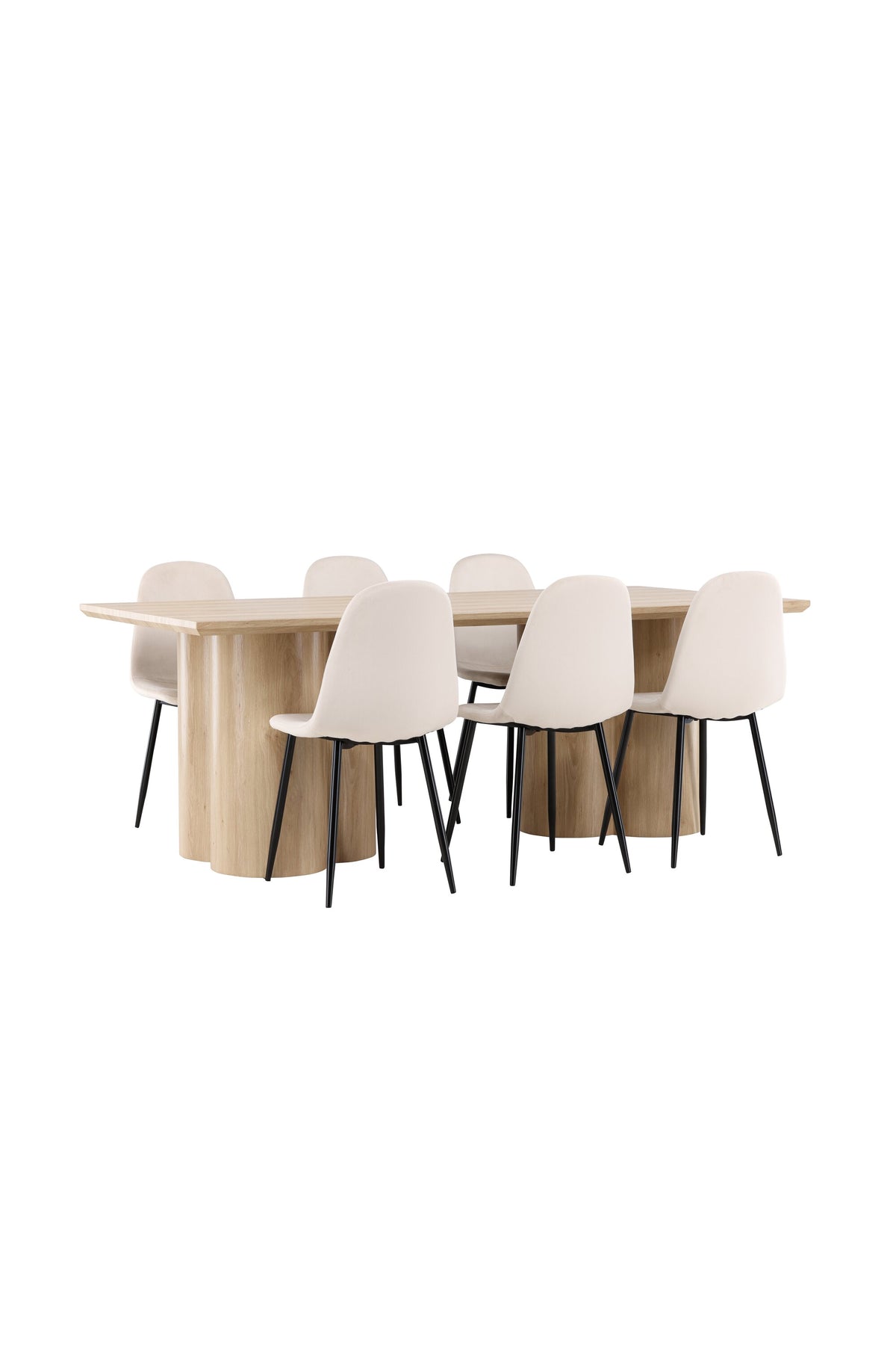 Olivia Matbord med Polar Stolarna – MDF