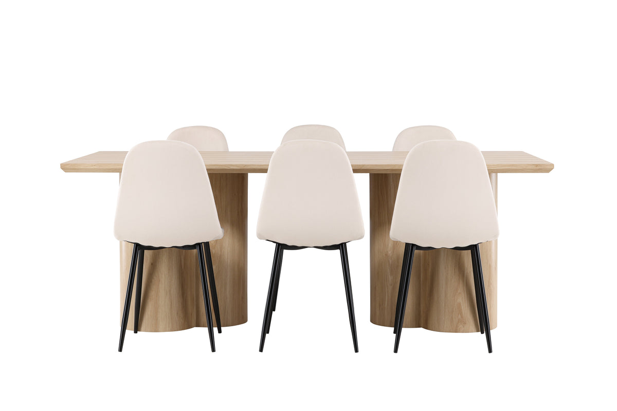 Olivia Matbord med Polar Stolarna – MDF