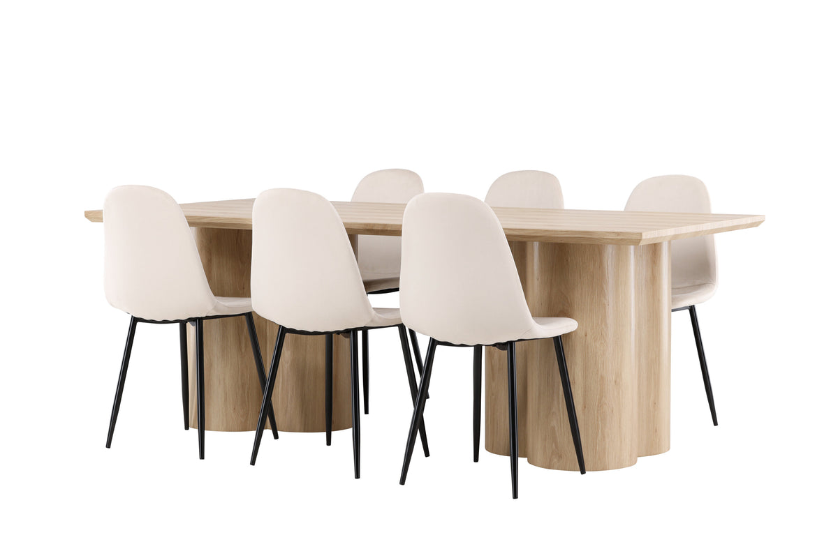 Olivia Matbord med Polar Stolarna – MDF