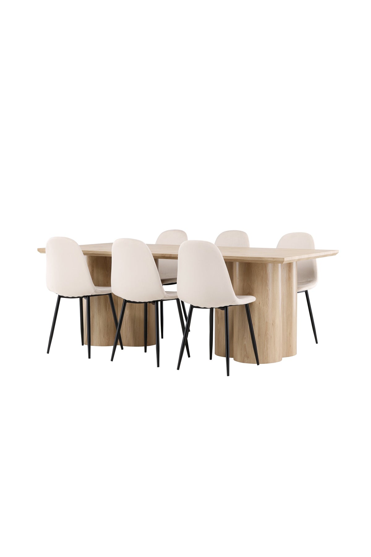 Olivia Matbord med Polar Stolarna – MDF