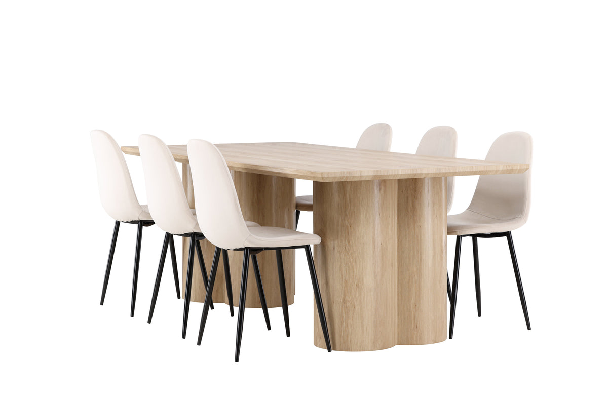 Olivia Matbord med Polar Stolarna – MDF