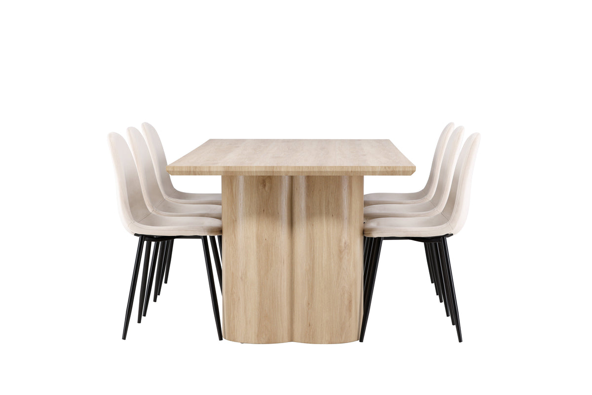 Olivia Matbord med Polar Stolarna – MDF