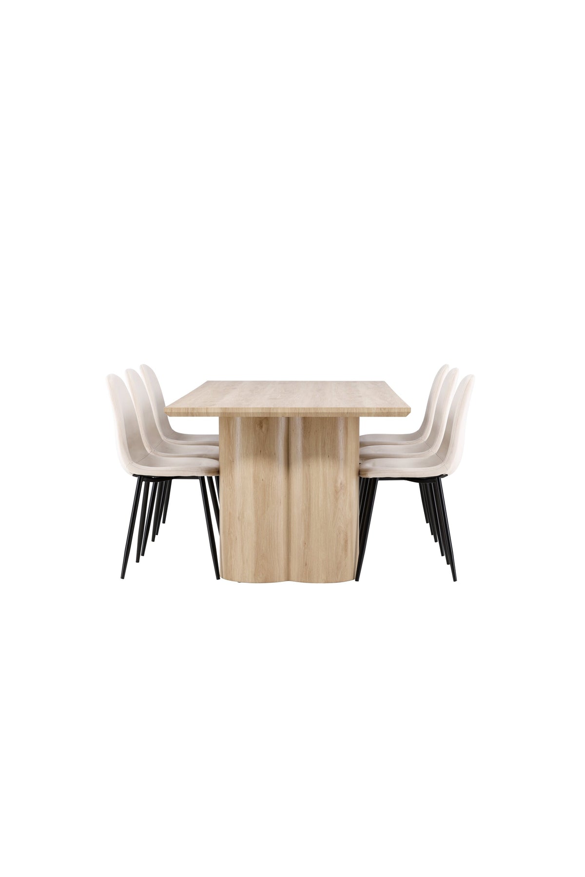 Olivia Matbord med Polar Stolarna – MDF