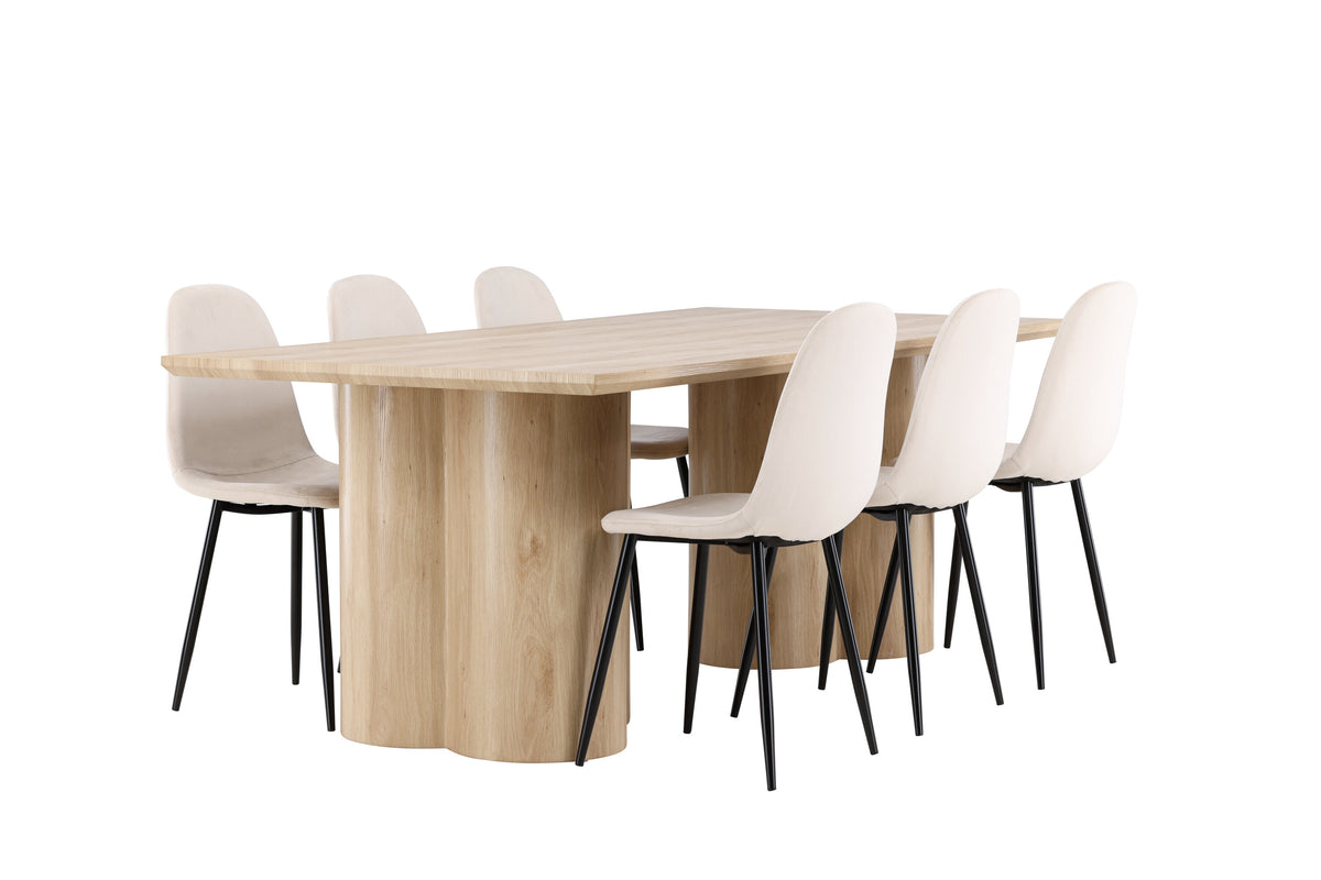 Olivia Matbord med Polar Stolarna – MDF