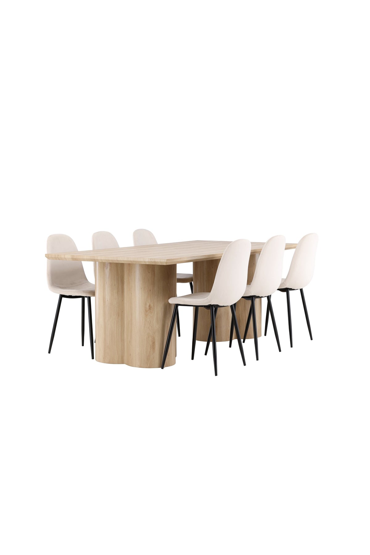 Olivia Matbord med Polar Stolarna – MDF