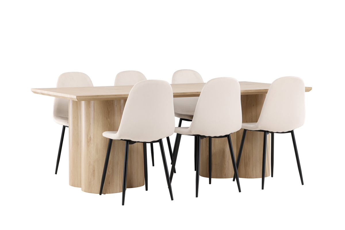 Olivia Matbord med Polar Stolarna – MDF