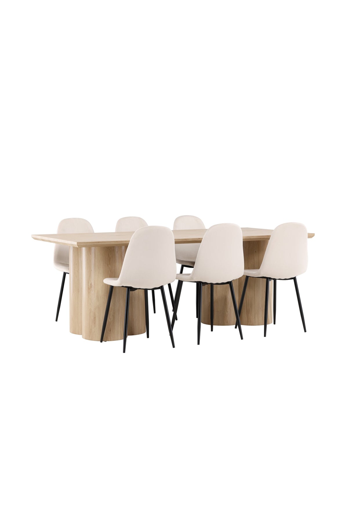 Olivia Matbord med Polar Stolarna – MDF