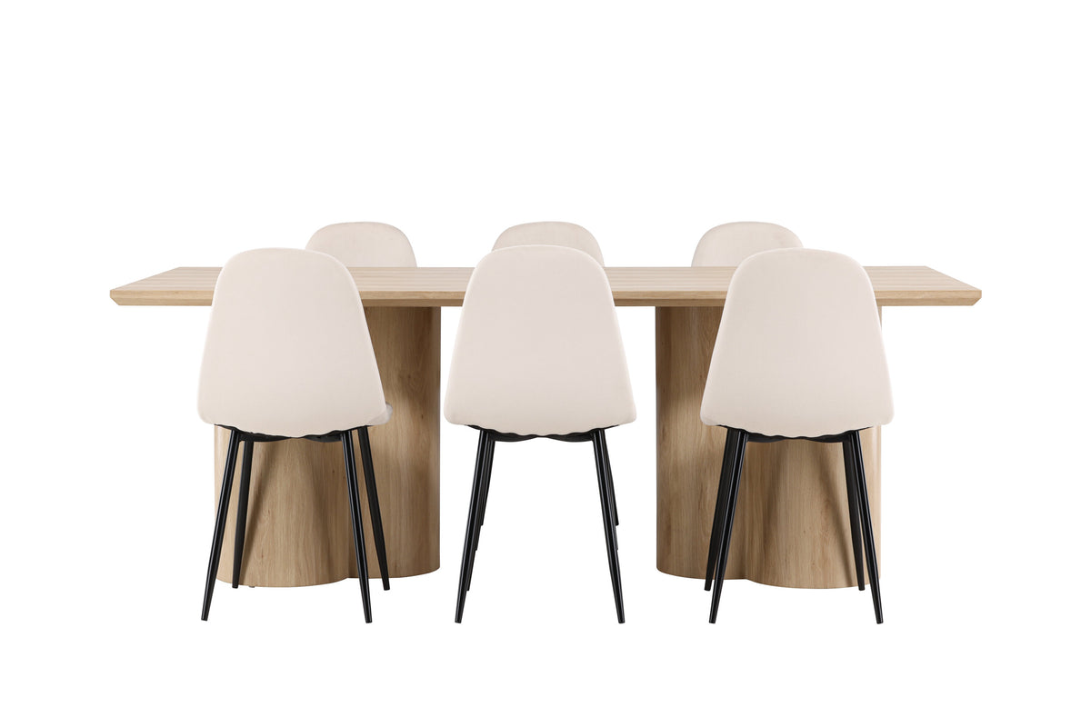 Olivia Matbord med Polar Stolarna – MDF