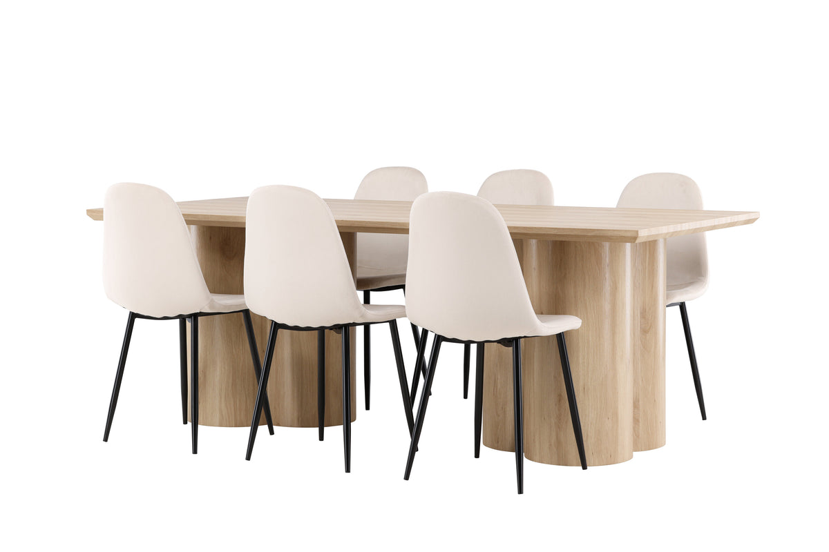Olivia Matbord med Polar Stolarna – MDF