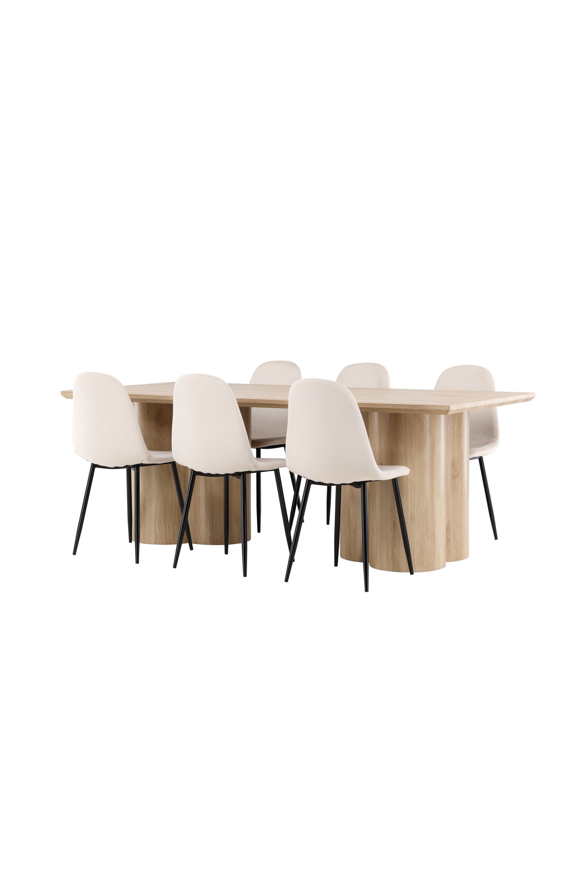 Olivia Matbord med Polar Stolarna – MDF