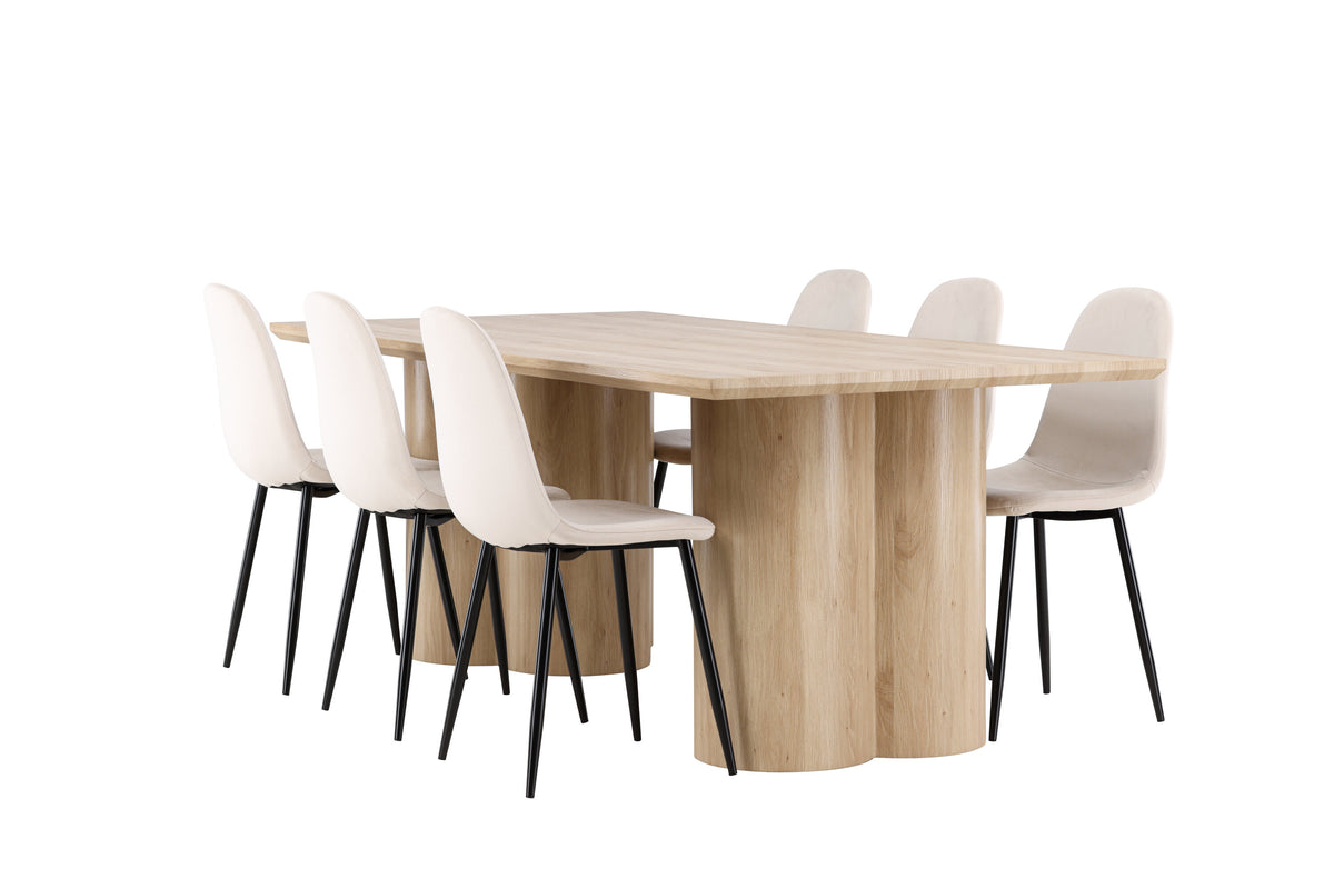 Olivia Matbord med Polar Stolarna – MDF
