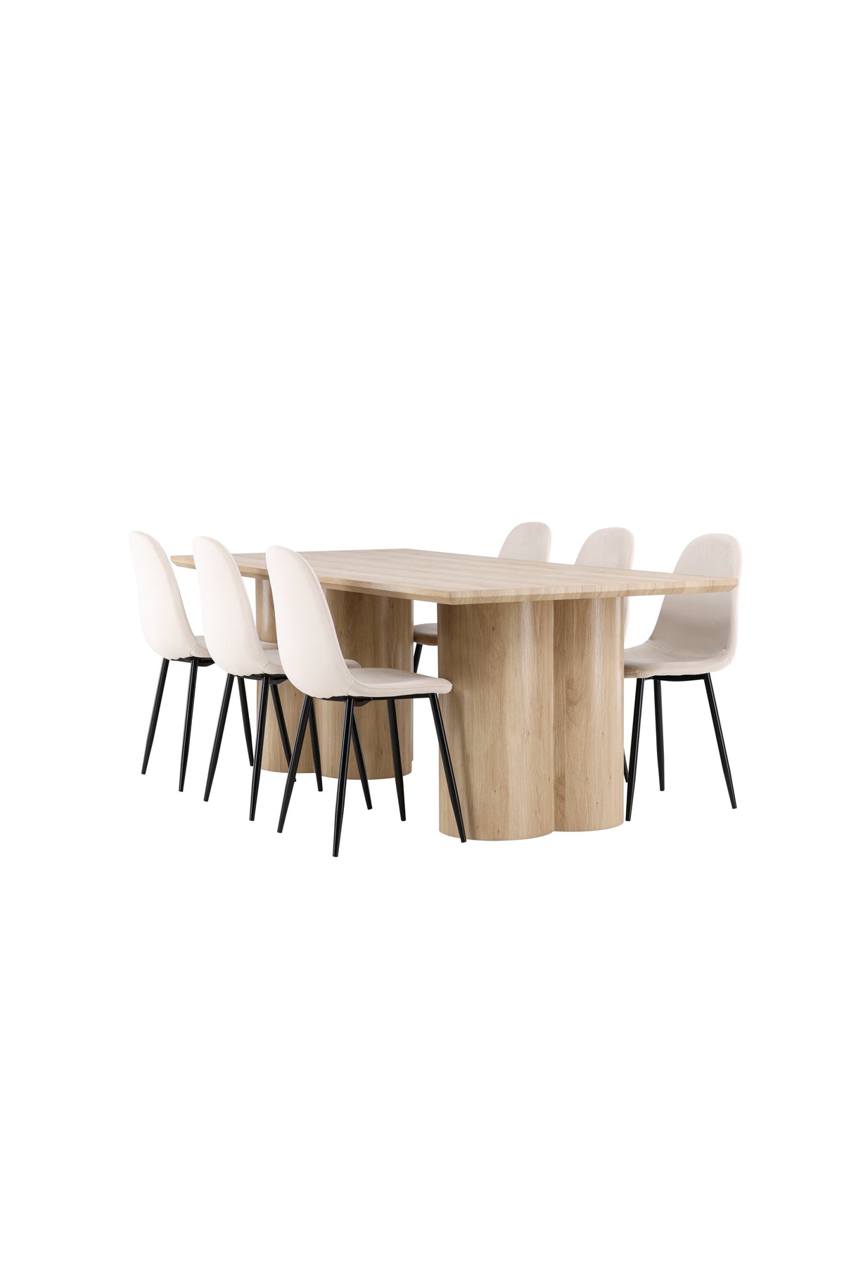 Olivia Matbord med Polar Stolarna – MDF