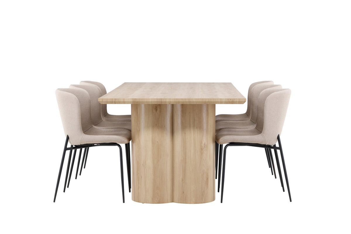 Olivia Matbord med Modesto Stolarna – MDF