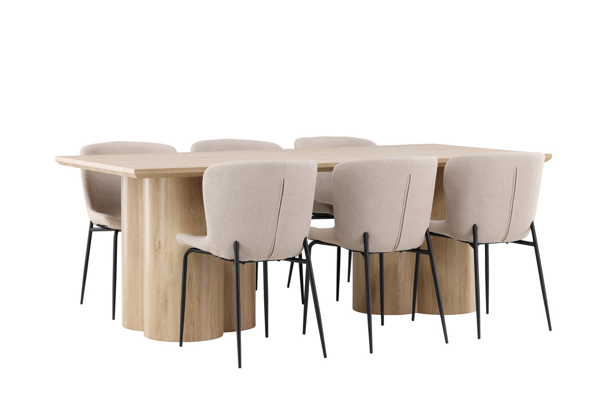 Olivia Matbord med Modesto Stolarna – MDF