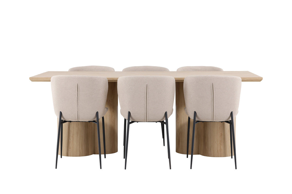 Olivia Matbord med Modesto Stolarna – MDF