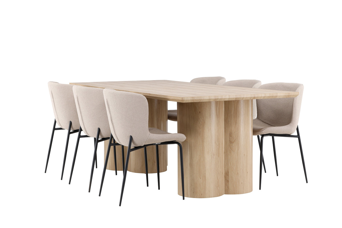 Olivia Matbord med Modesto Stolarna – MDF