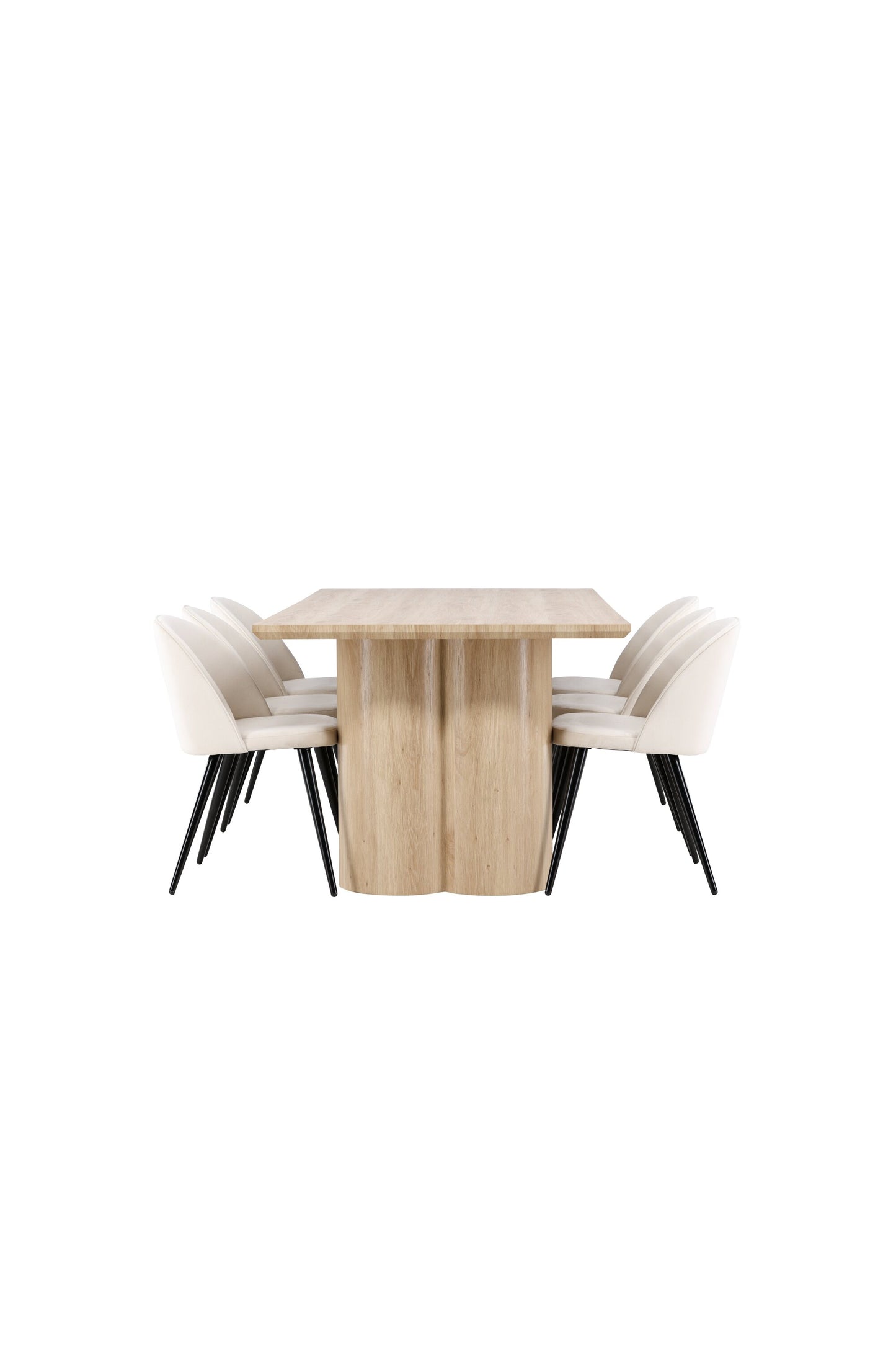 Olivia Matbord med Velvet Stolarna – MDF