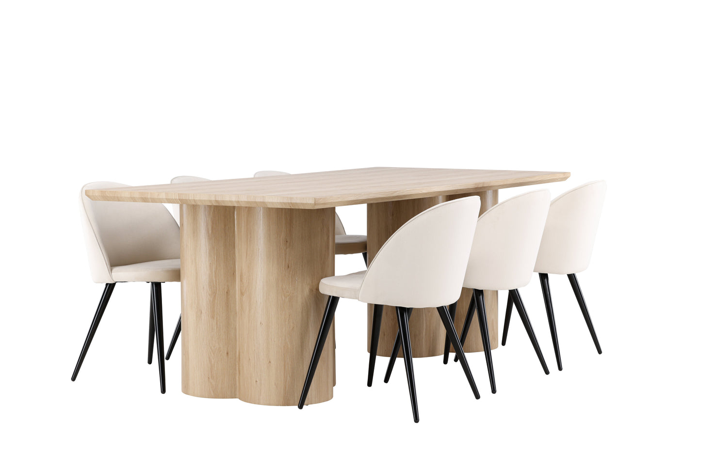 Olivia Matbord med Velvet Stolarna – MDF