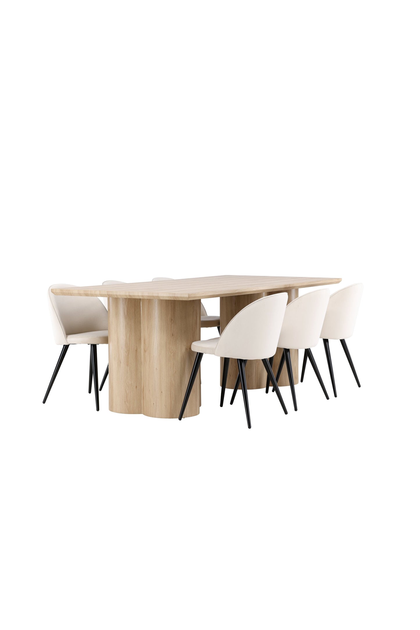 Olivia Matbord med Velvet Stolarna – MDF