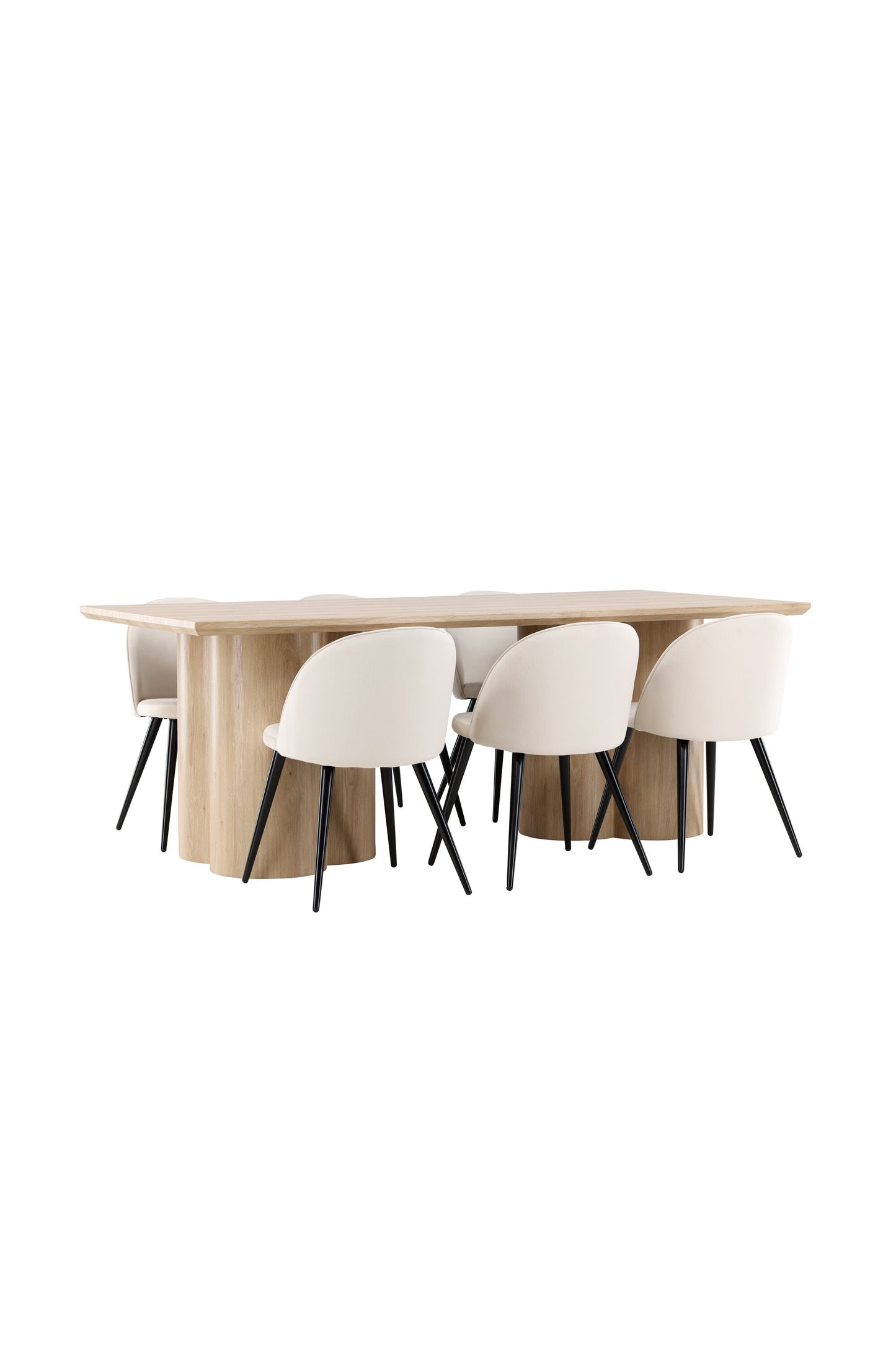 Olivia Matbord med Velvet Stolarna – MDF