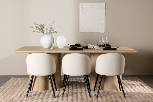 Olivia Matbord med Velvet Stolarna – MDF