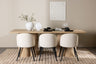 Olivia Matbord med Velvet Stolarna – MDF