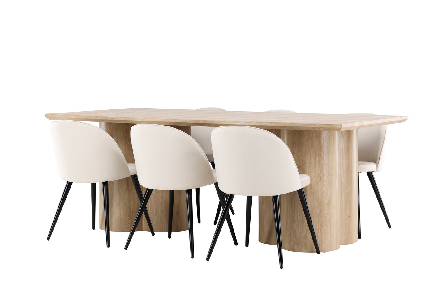 Olivia Matbord med Velvet Stolarna – MDF