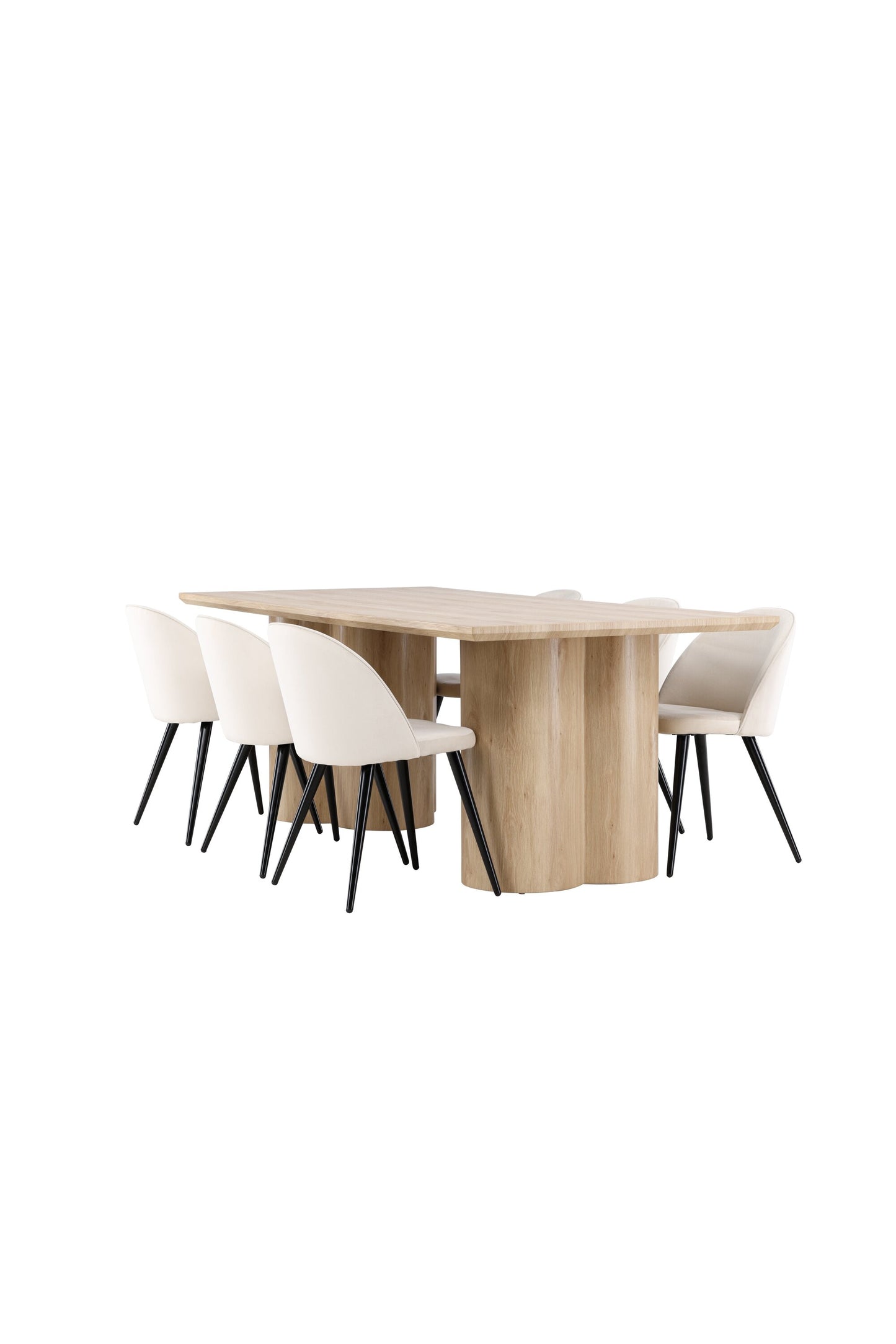 Olivia Matbord med Velvet Stolarna – MDF