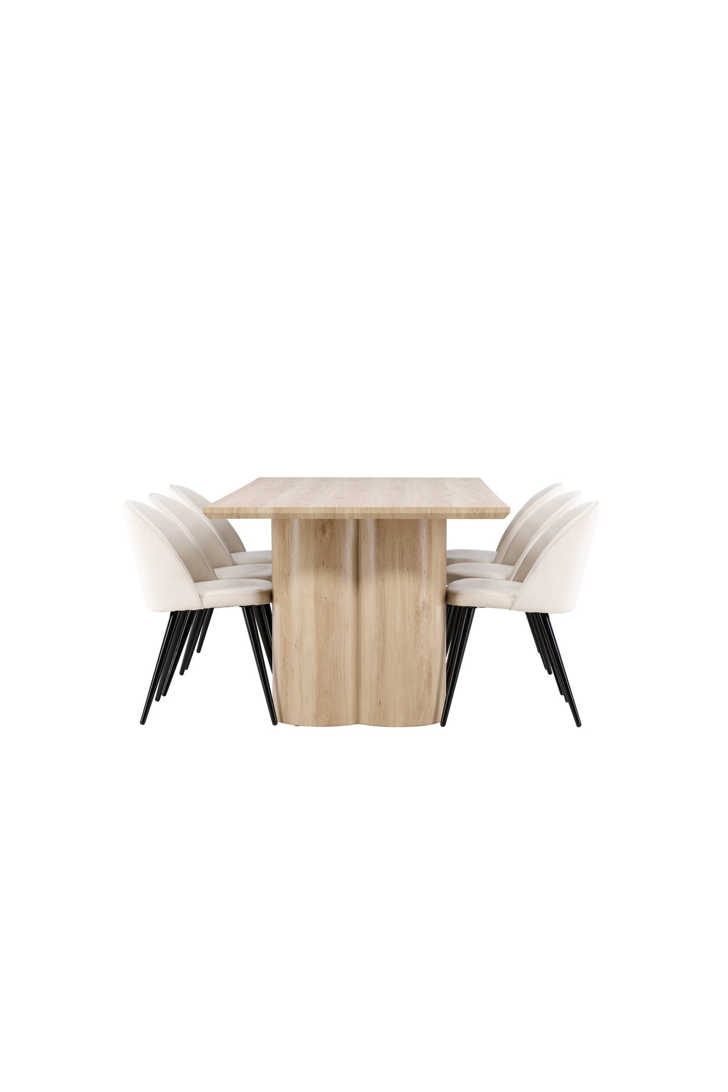 Olivia Matbord med Velvet Stolarna – MDF