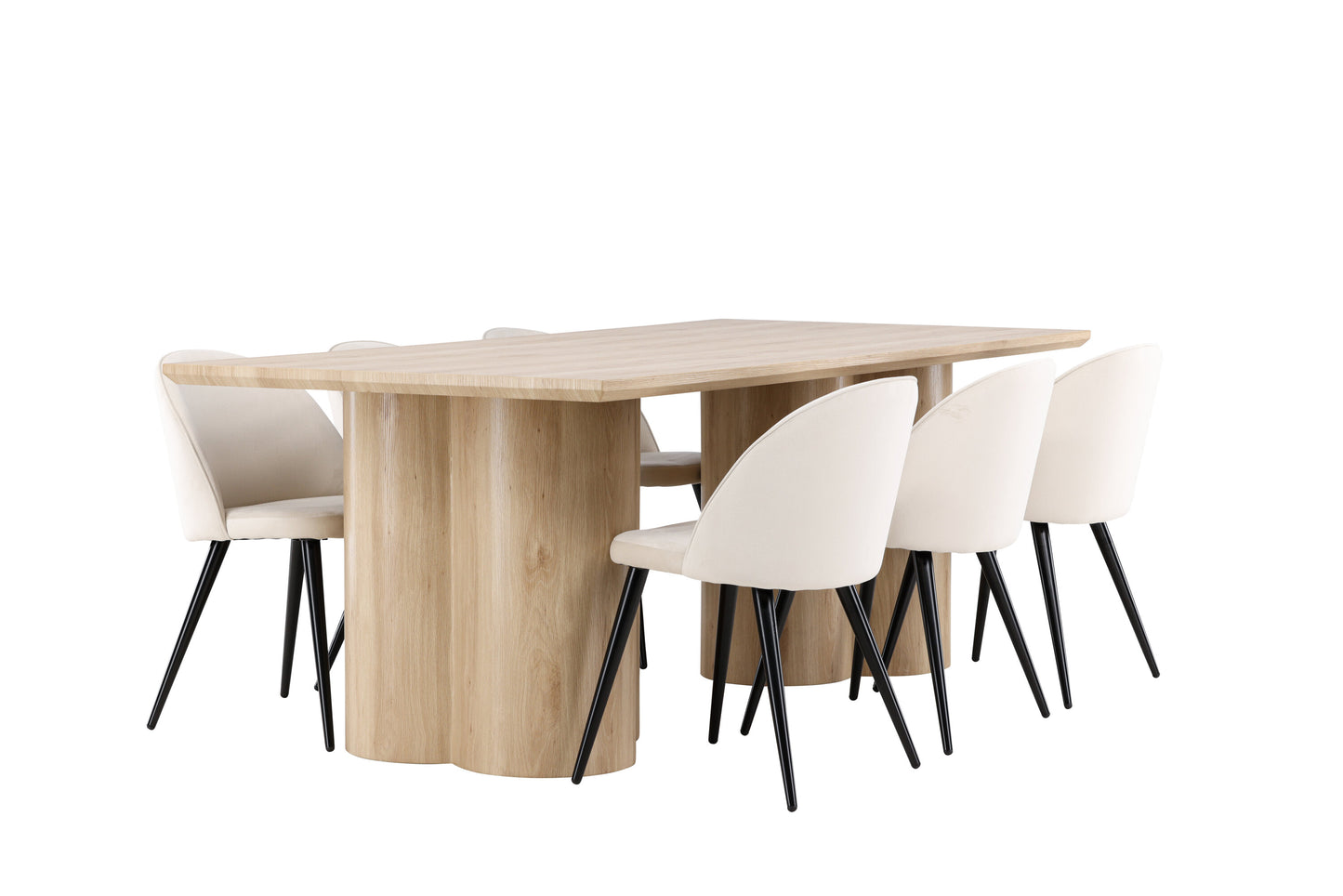 Olivia Matbord med Velvet Stolarna – MDF