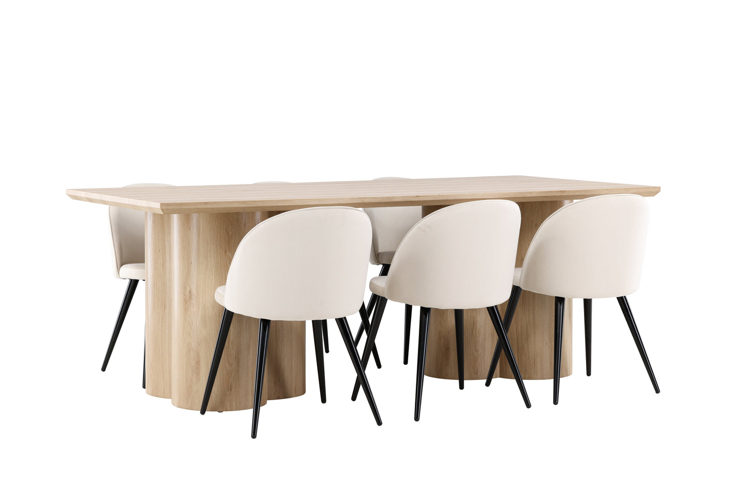 Olivia Matbord med Velvet Stolarna – MDF