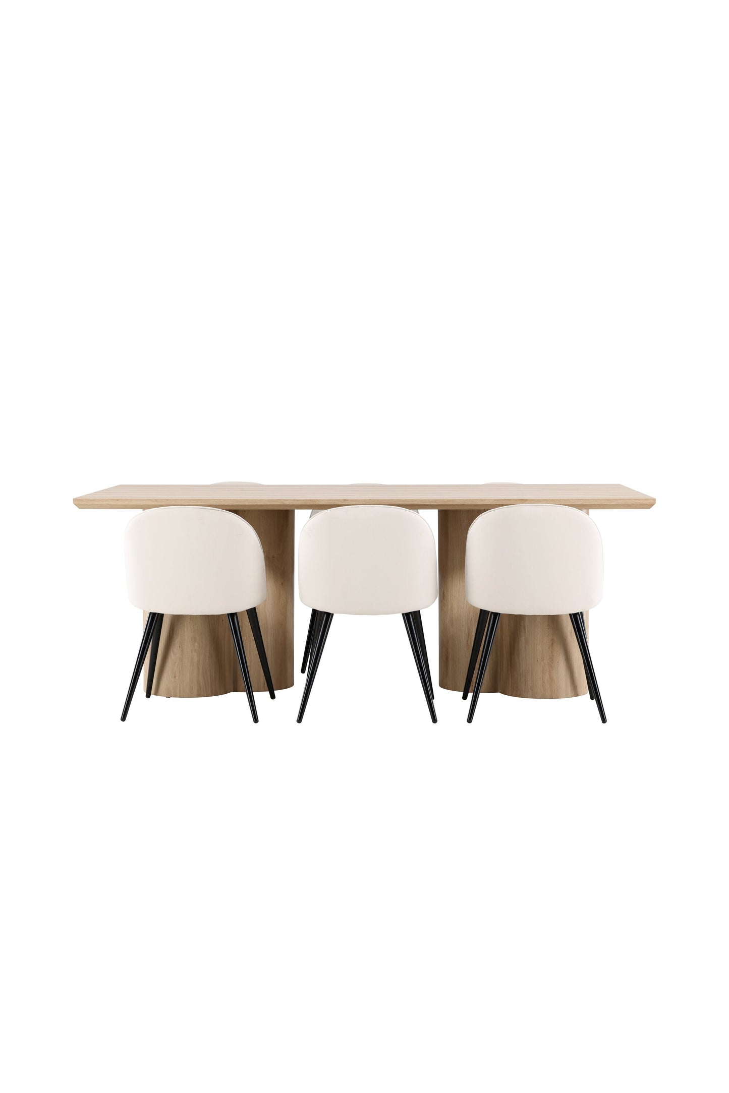 Olivia Matbord med Velvet Stolarna – MDF