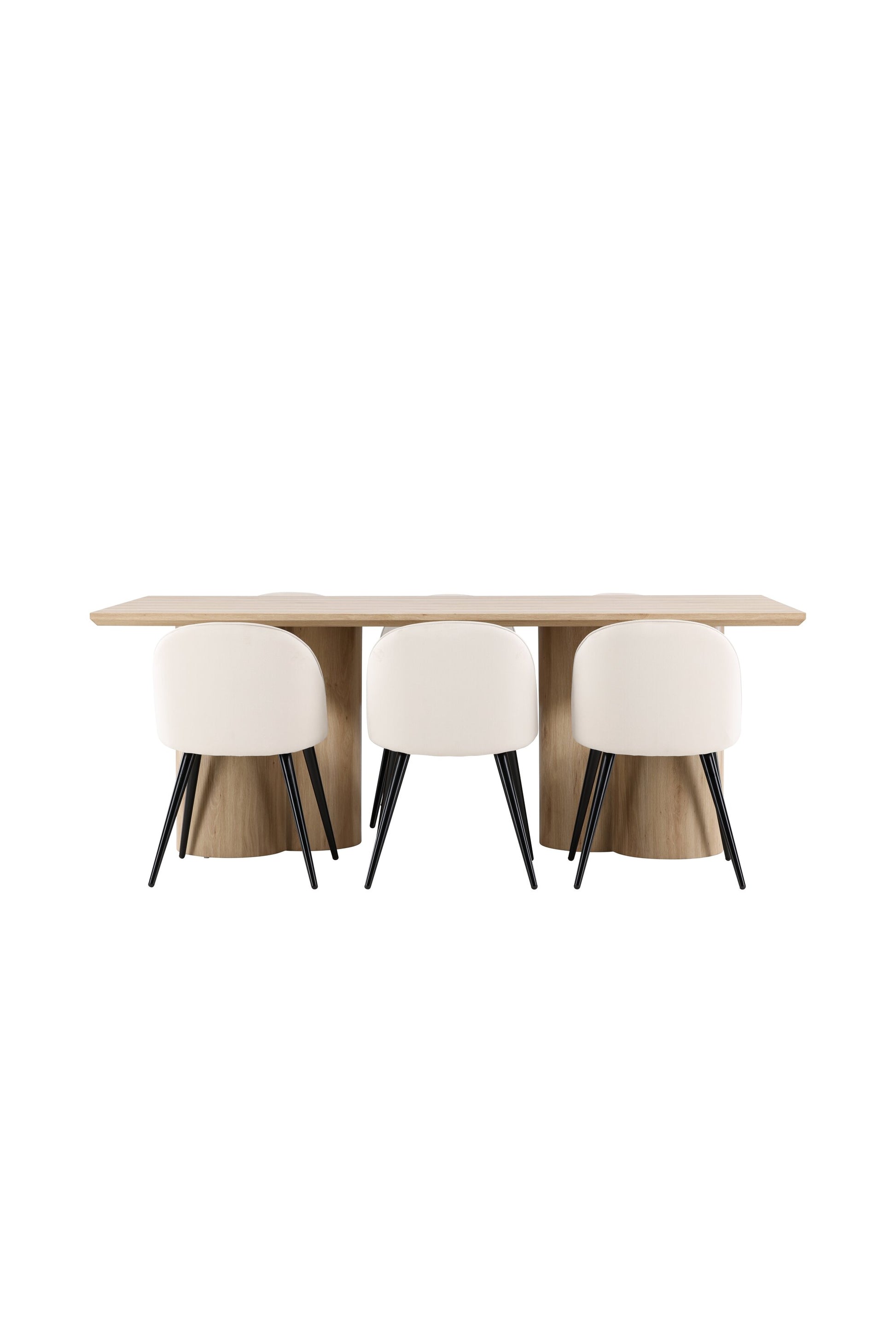 Olivia Matbord med Velvet Stolarna – MDF
