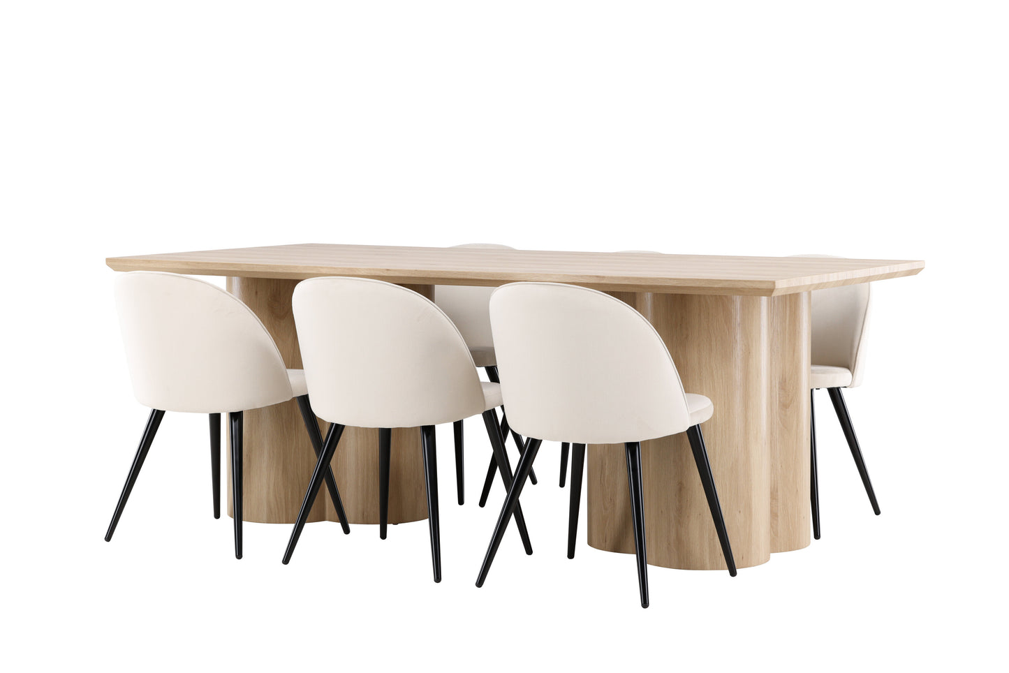 Olivia Matbord med Velvet Stolarna – MDF