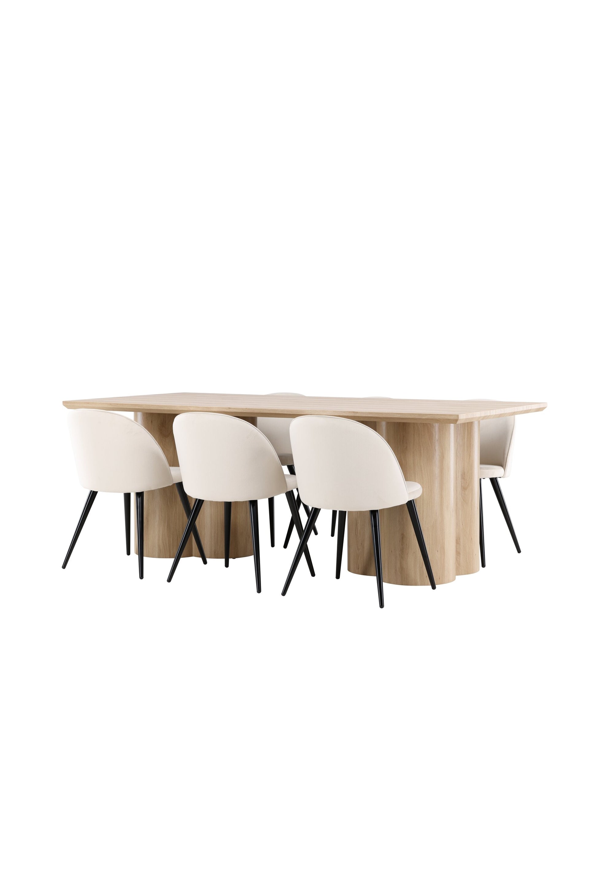 Olivia Matbord med Velvet Stolarna – MDF