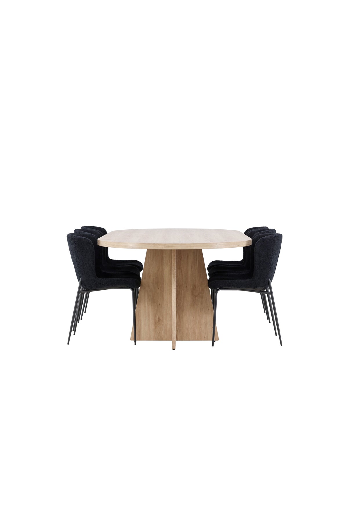 Bootcut Matbord med Modesto Stolarna – MDF