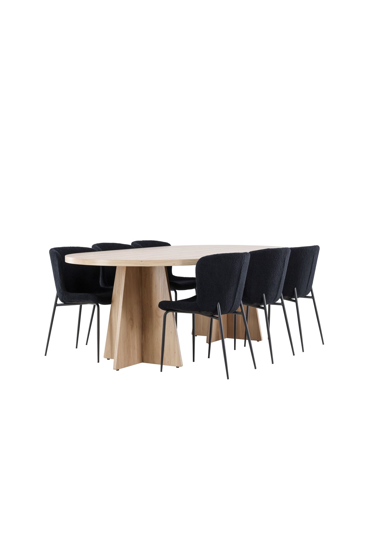 Bootcut Matbord med Modesto Stolarna – MDF