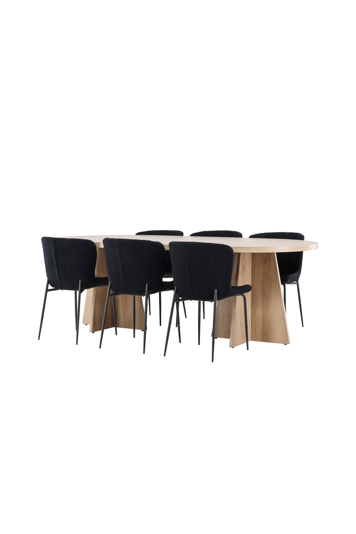 Bootcut Matbord med Modesto Stolarna – MDF