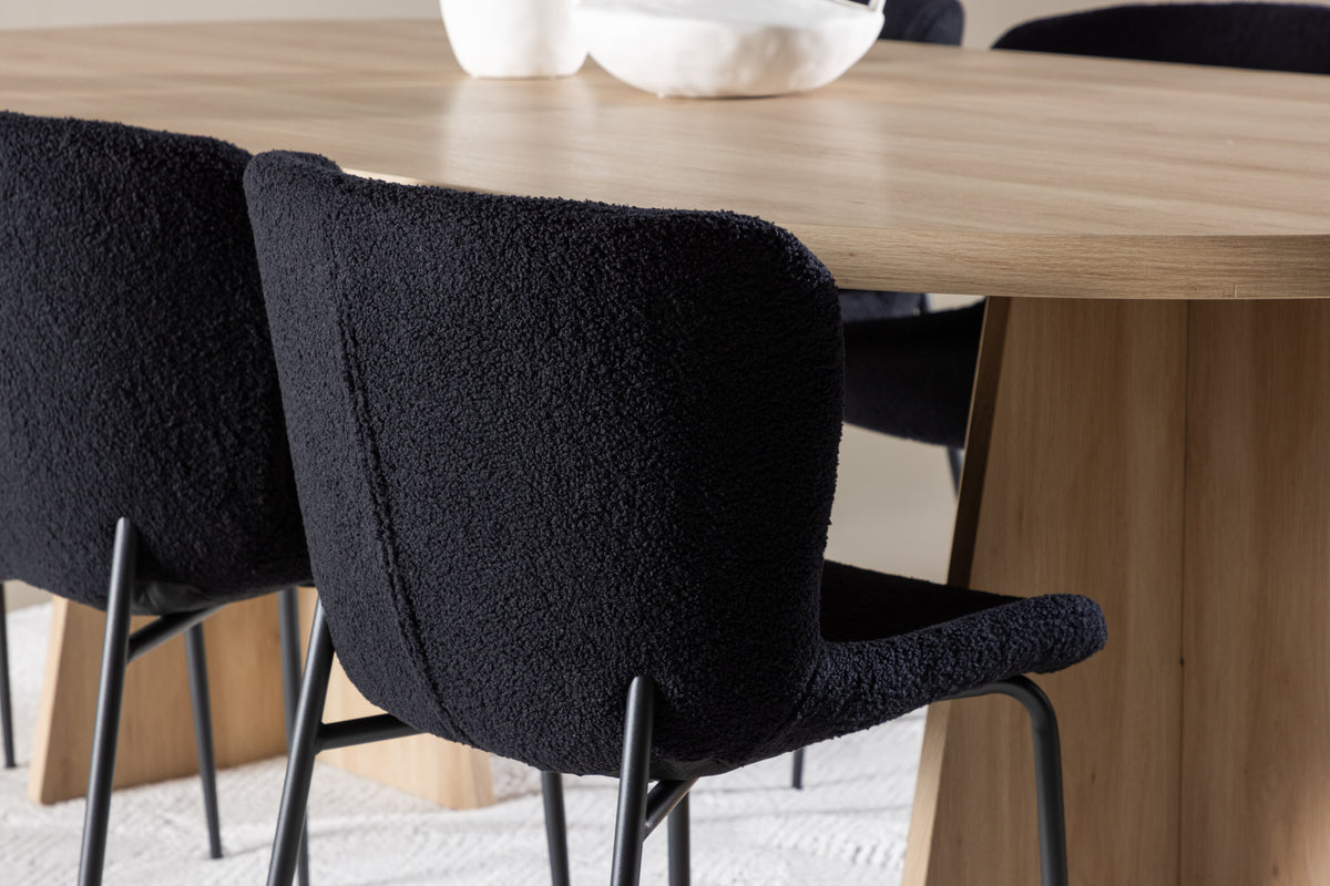 Bootcut Matbord med Modesto Stolarna – MDF