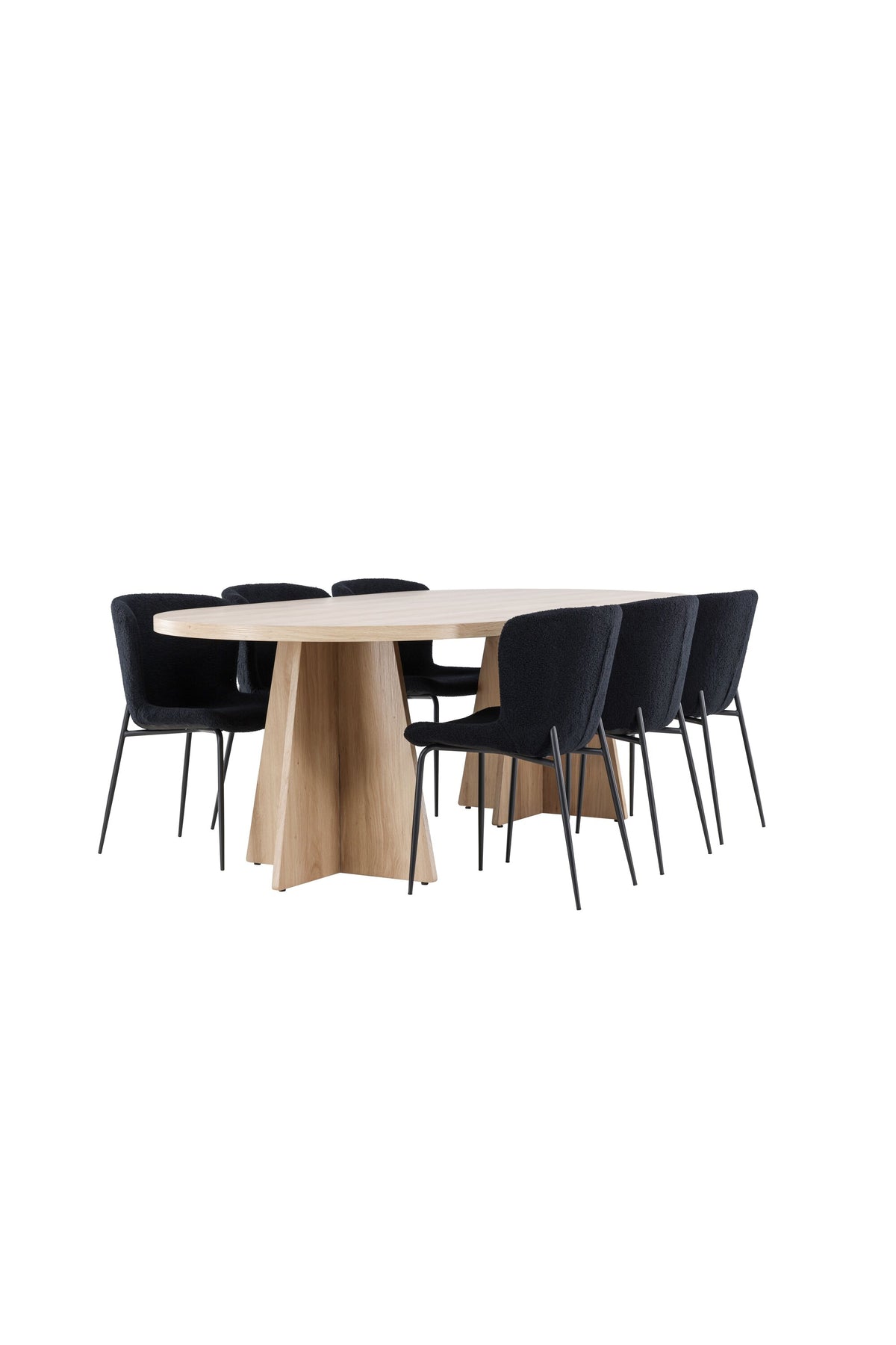 Bootcut Matbord med Modesto Stolarna – MDF