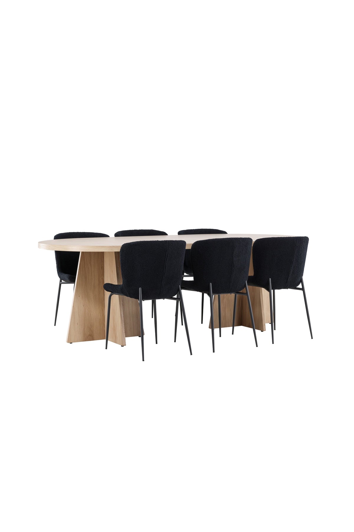 Bootcut Matbord med Modesto Stolarna – MDF